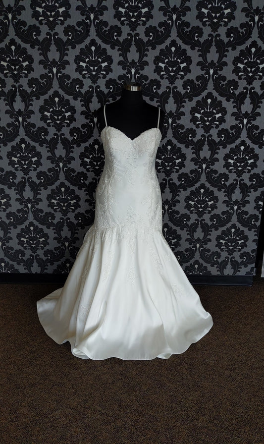 Stella York Wedding Dress Size 18 Satin/Lace Ivory Strapless Mermaid