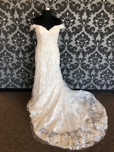 Casablanca 2411 Wedding Dress Tulle/Lace Champagne/Ivory/Nude WEDDING DRESSES | Something Blue .