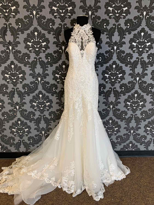 Madison James MJ418 Size 10 Ivory Tulle with lace and sequins